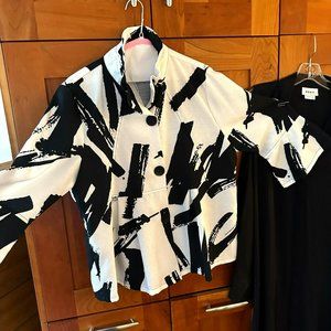 Black & White Shirt Jacket